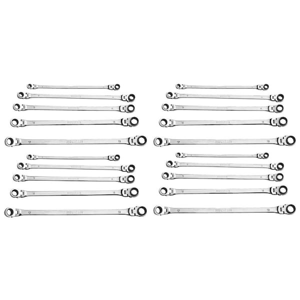 Mountain 4Sets- 5 Pc Metric Flexible Reversible Ratchet EX-PFFGBXZ-5PC - main